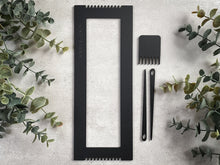 Load image into Gallery viewer, Recycled Acrylic Bookmark/Bracelet Loom -Matte Black