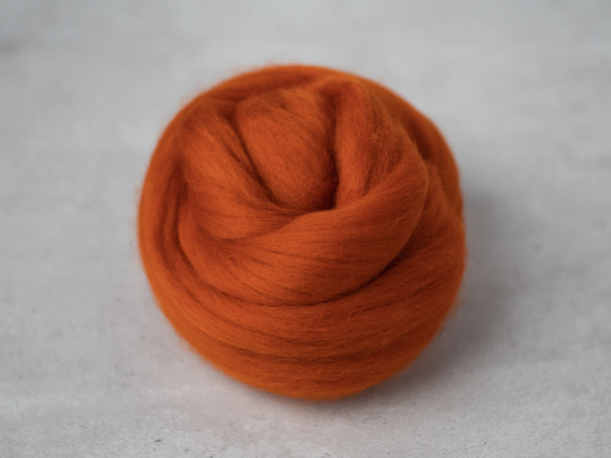 Pumpkin Merino Wool Roving