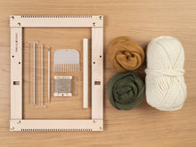 Load image into Gallery viewer, Beginner's Weaving Kit - Natural, Gold, Moss
