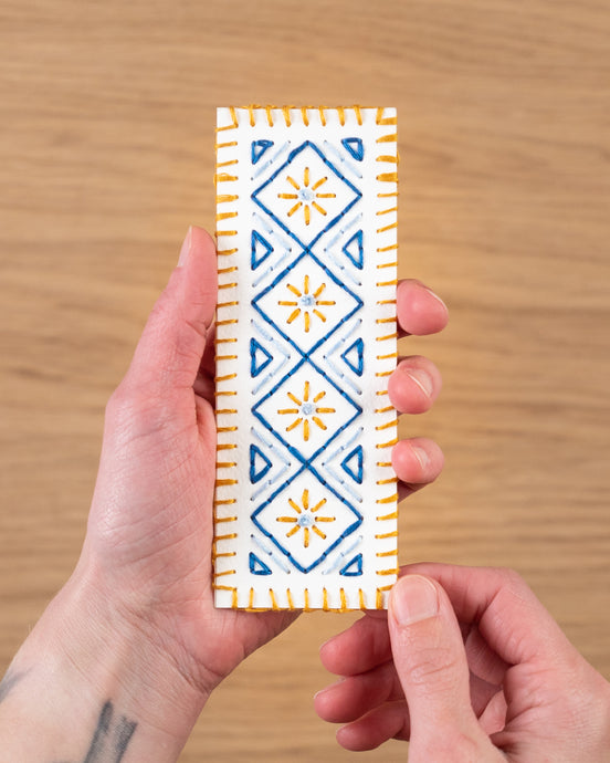 Embroidered Paper Bookmark PDF Pattern