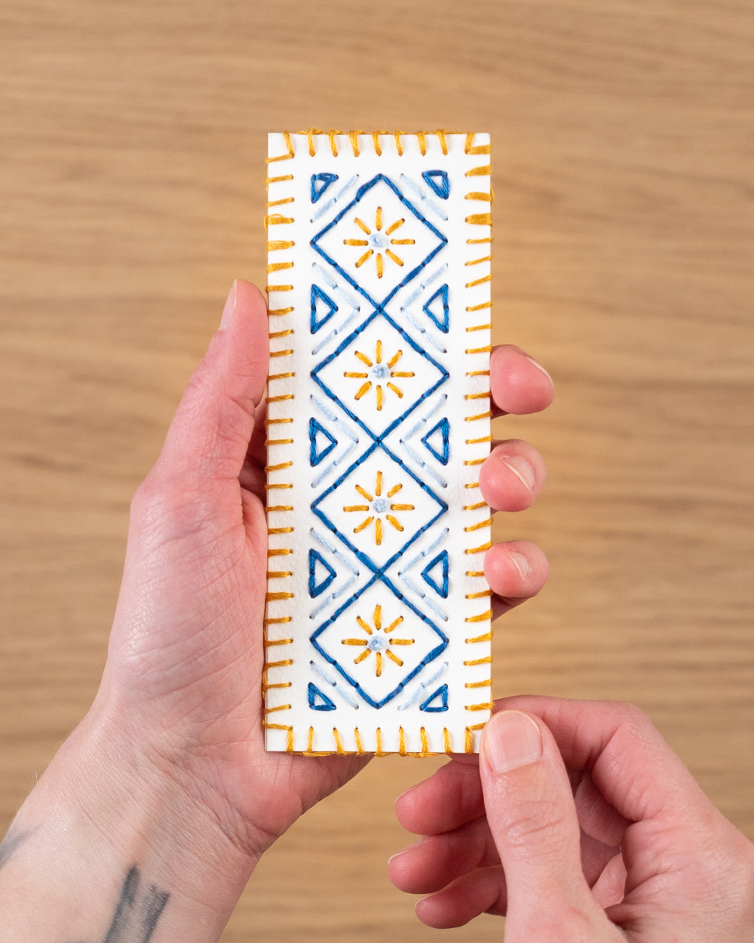 Embroidered Paper Bookmark PDF Pattern