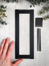 Load image into Gallery viewer, Recycled Acrylic Bookmark/Bracelet Loom -Matte Black