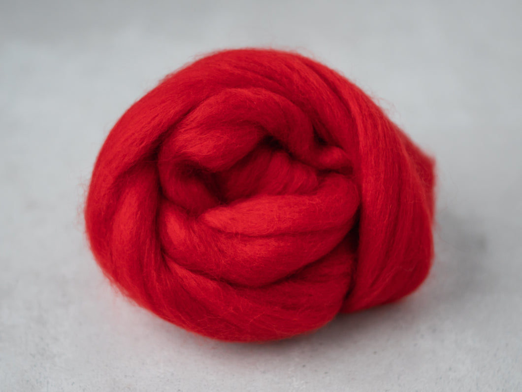 Red Merino Wool Roving