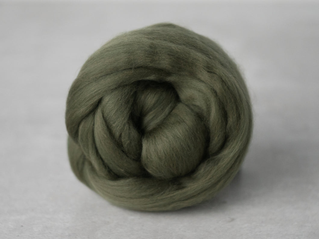 Moss Merino Wool Roving