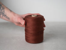 Load image into Gallery viewer, 4/8 Rust Brown Cotton Weaving String