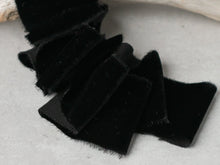 Load image into Gallery viewer, Black Silk Velvet Ribbon